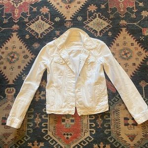 GAP white denim jacket XS